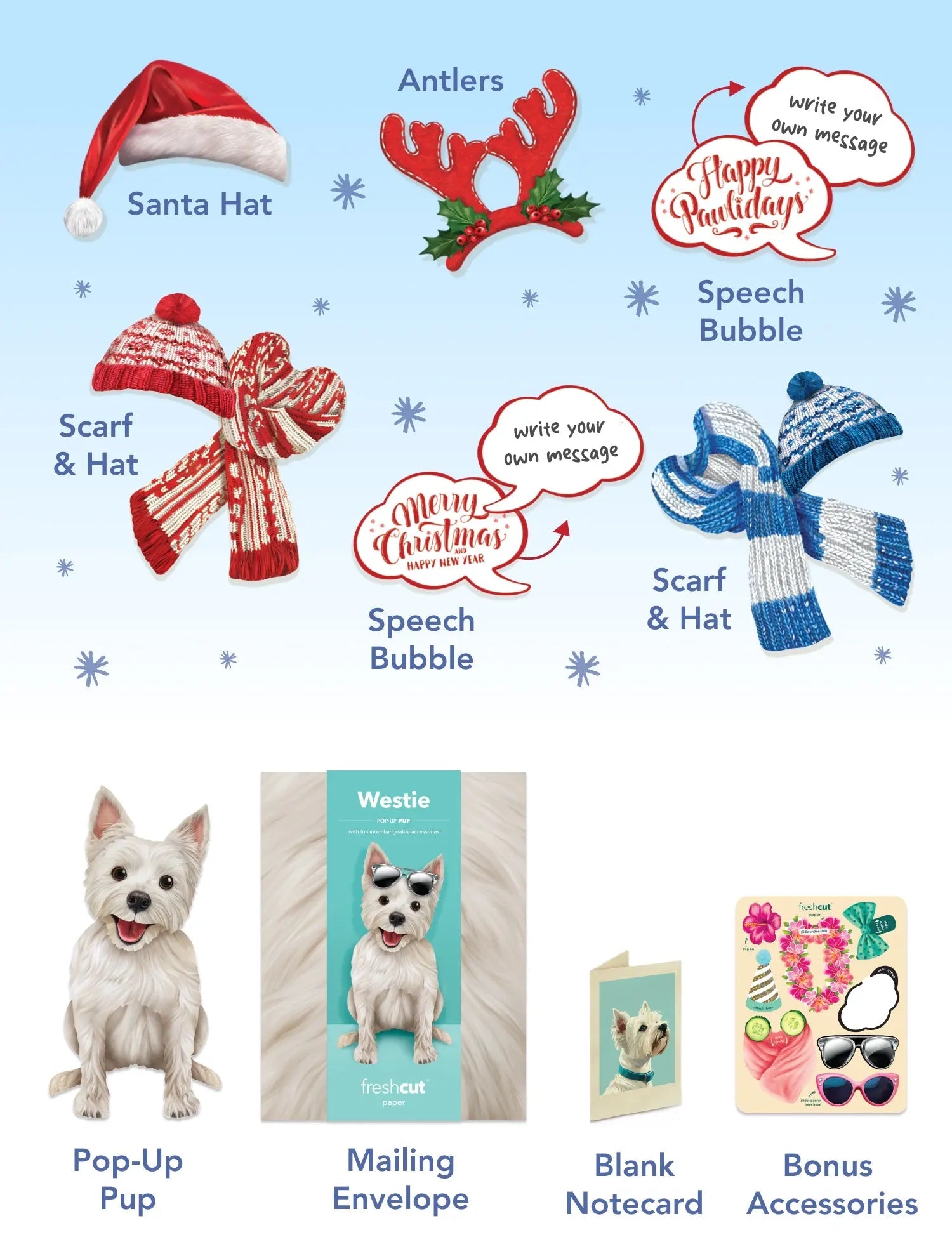 Holiday Westie Pop-Up Card