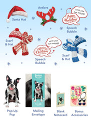 Holiday Boston Terrier Pop-Up Card
