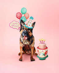 Birthday German Shepherd Pop-Up Card