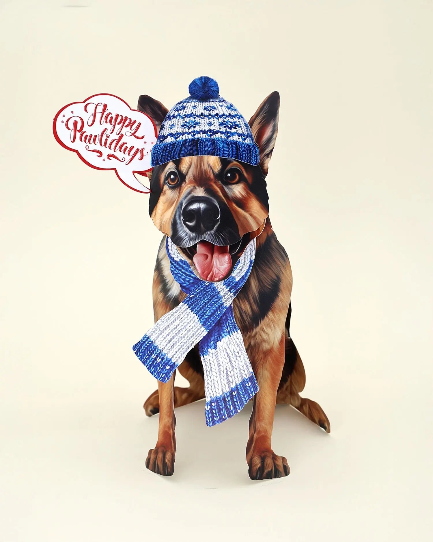 Holiday German Shepherd Pop-Up Card