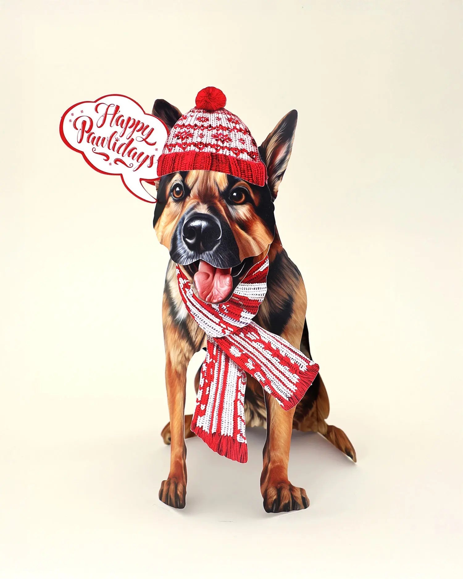Holiday German Shepherd Pop-Up Card
