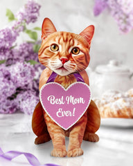 Mother's Day Orange Tabby Cat Pop-Up Card