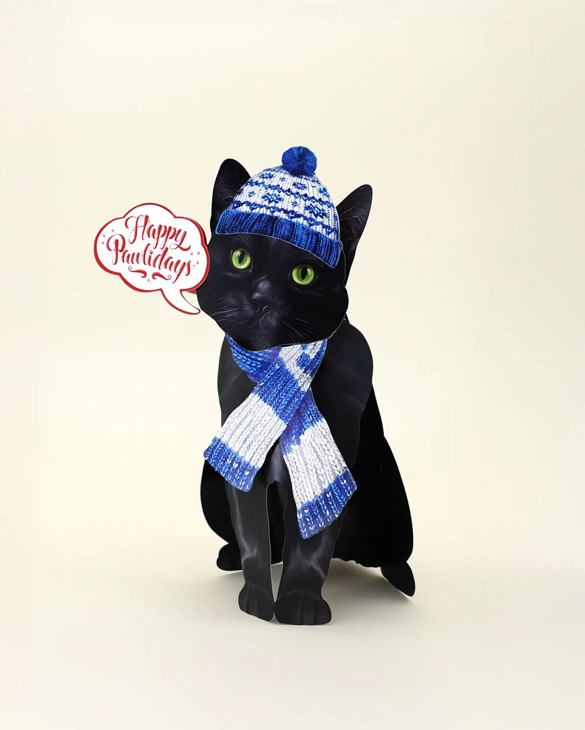 Holiday Black Cat Pop-Up Card