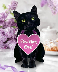 Mother's Day Black Cat Pop-Up Card