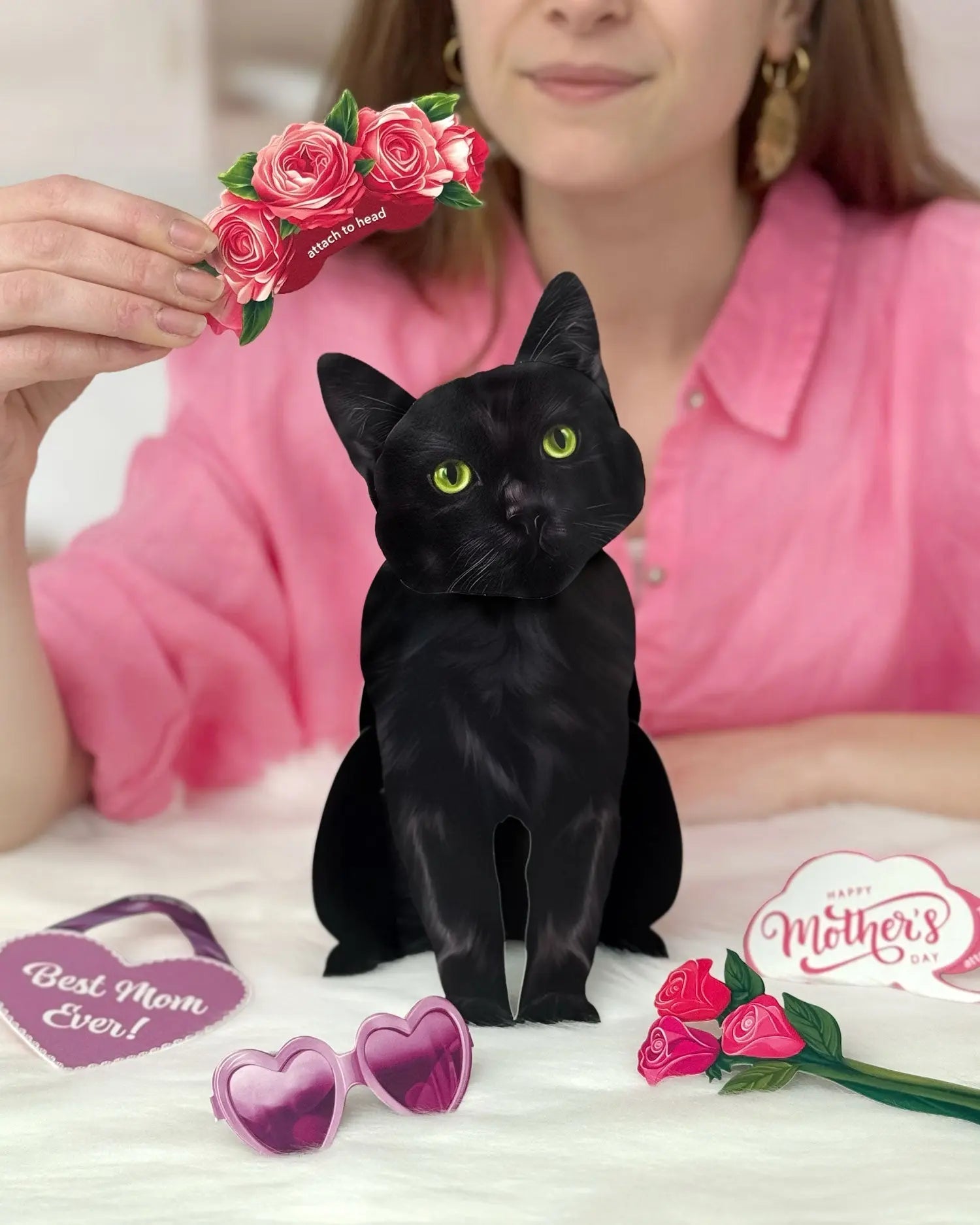 Mother's Day Black Cat Pop-Up Card
