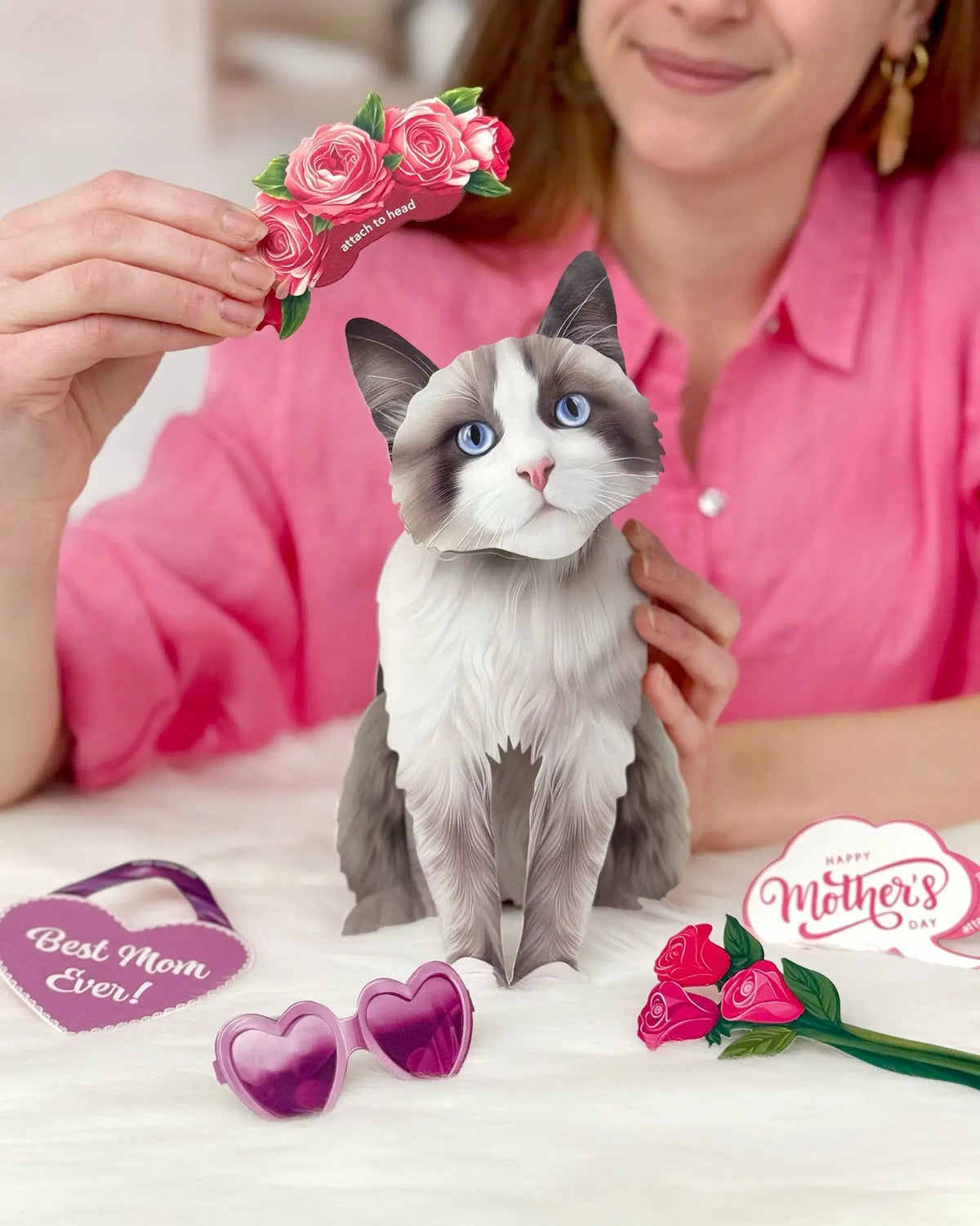 Mother's Day Ragdoll Cat Pop-Up Card