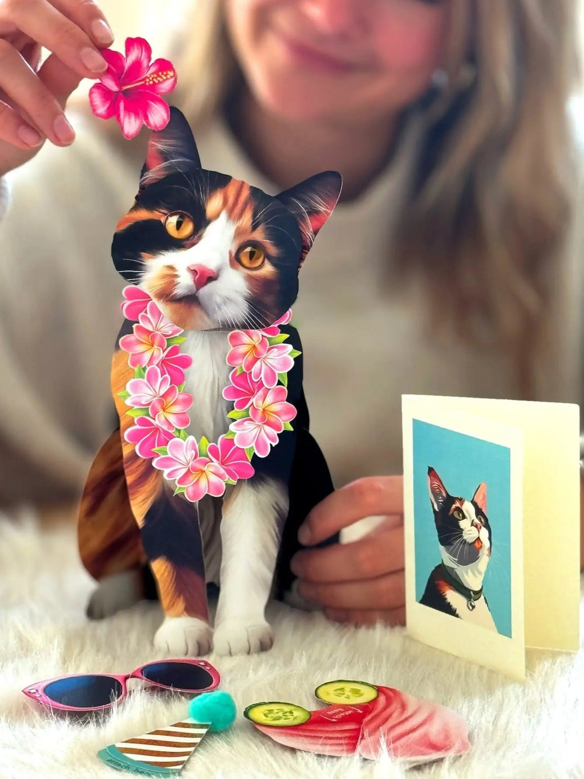 Calico Cat Pop-Up Card