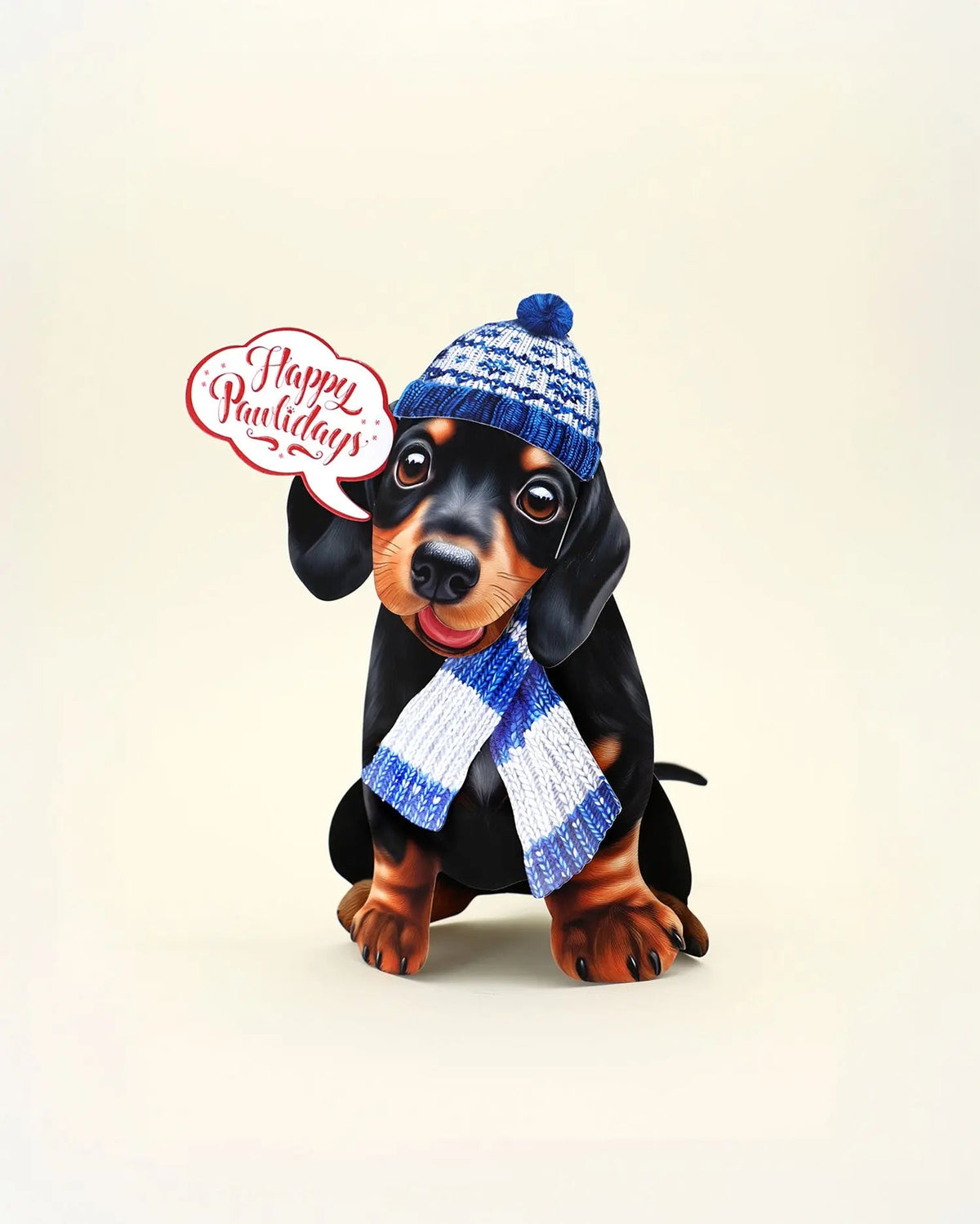 Holiday Dachshund Pop-Up Card