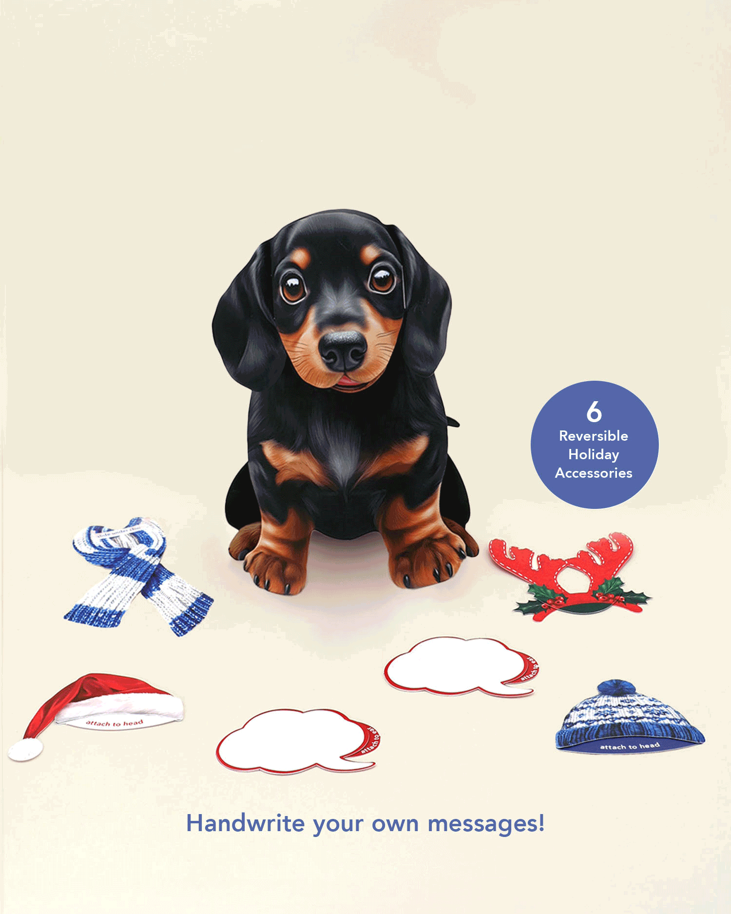 Holiday Dachshund Pop-Up Card