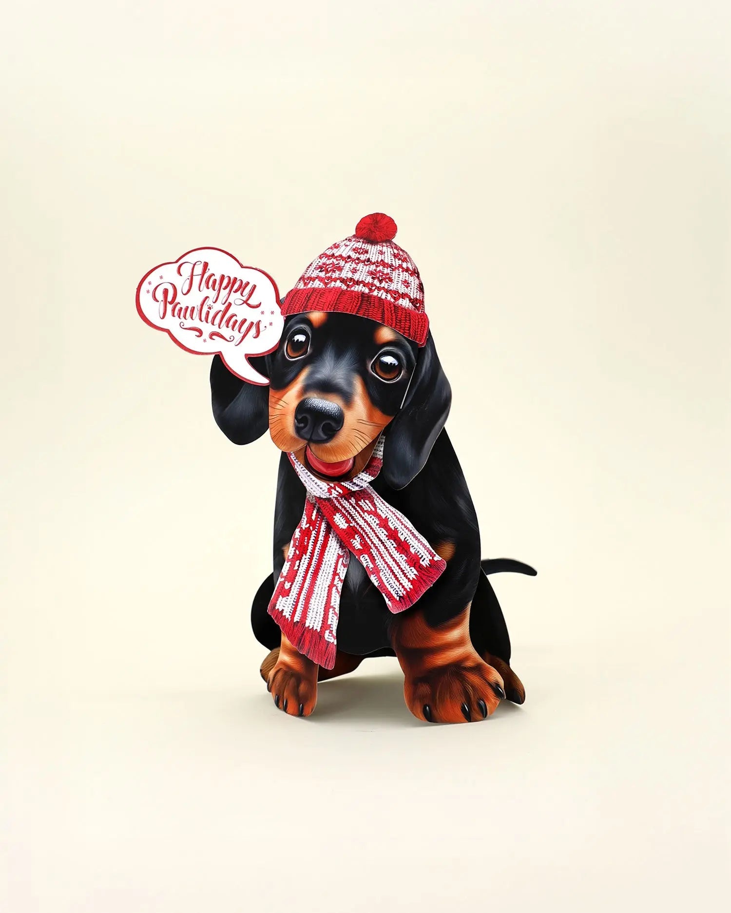 Holiday Dachshund Pop-Up Card