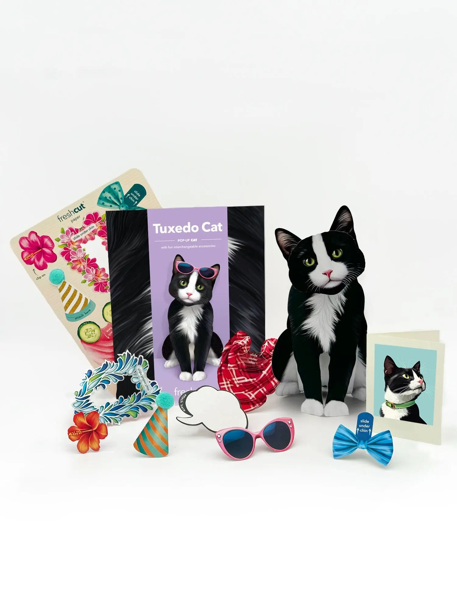 Tuxedo Cat Pop-Up Card