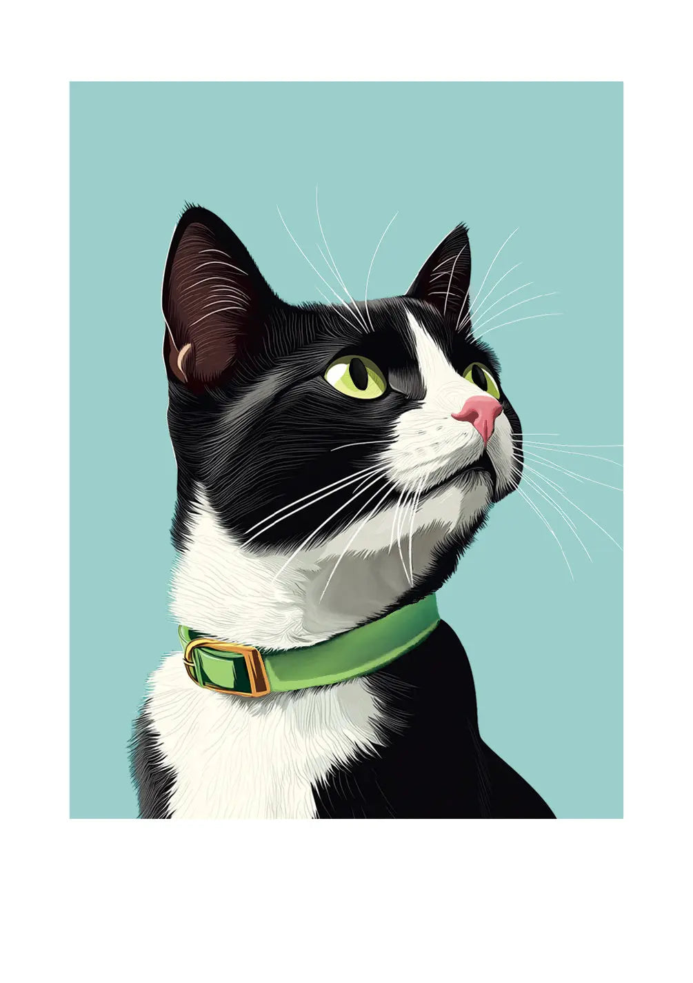 Tuxedo Cat Card