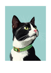 Tuxedo Cat Card