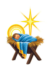 Starlit Nativity Card