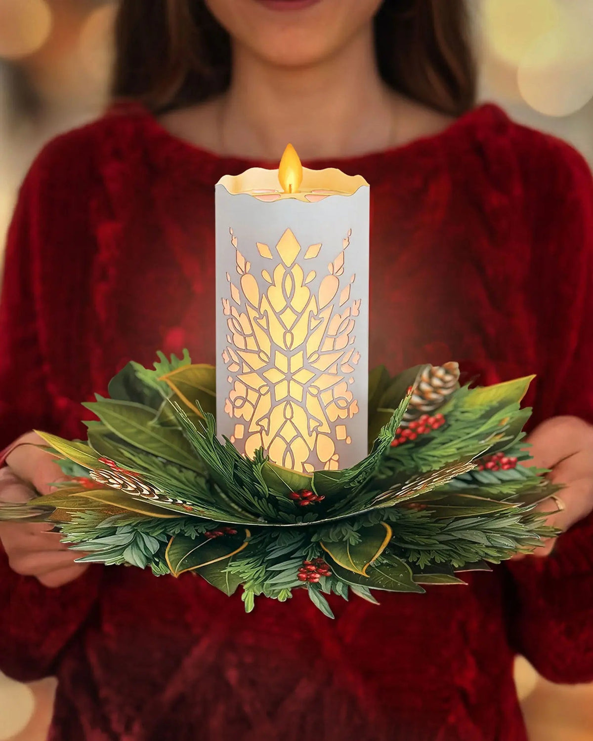 Glowing Holiday Candle