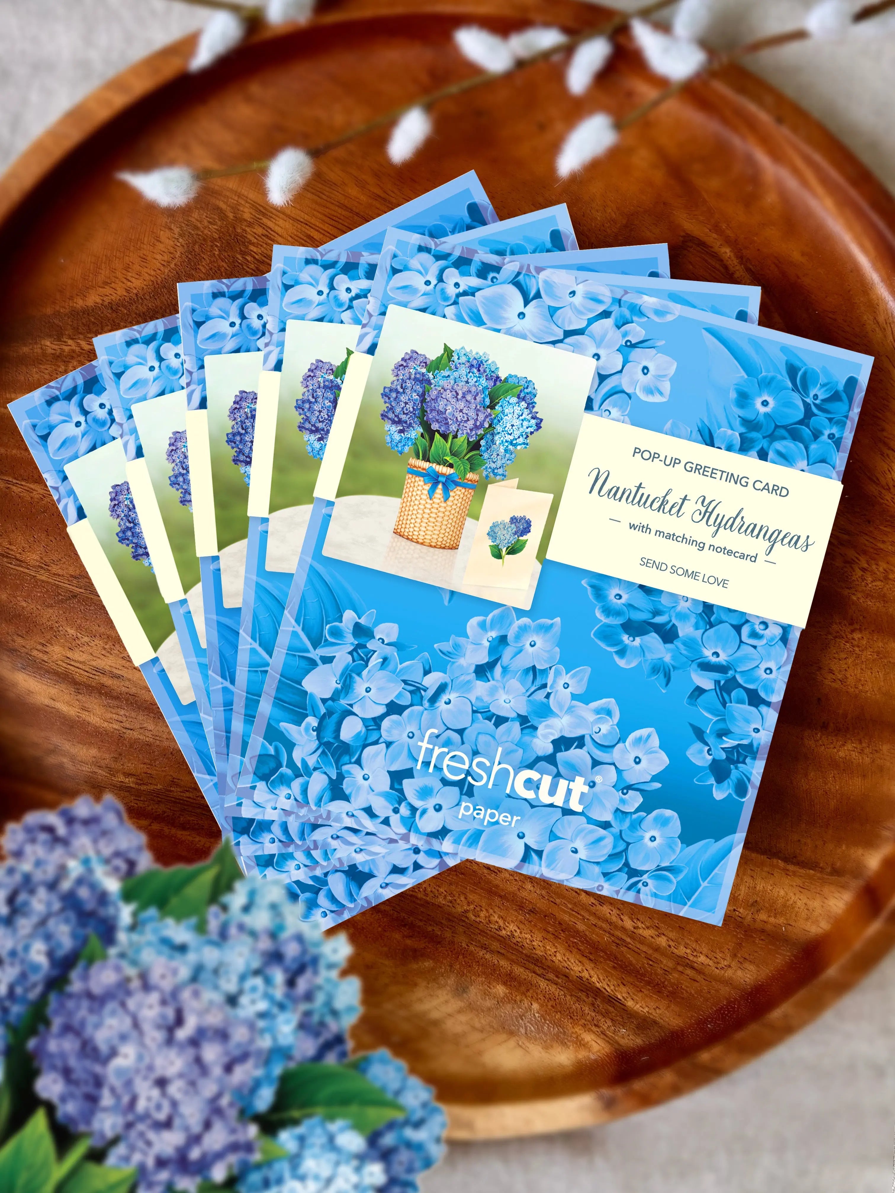 Mini Nantucket Hydrangeas Pop-Up Card