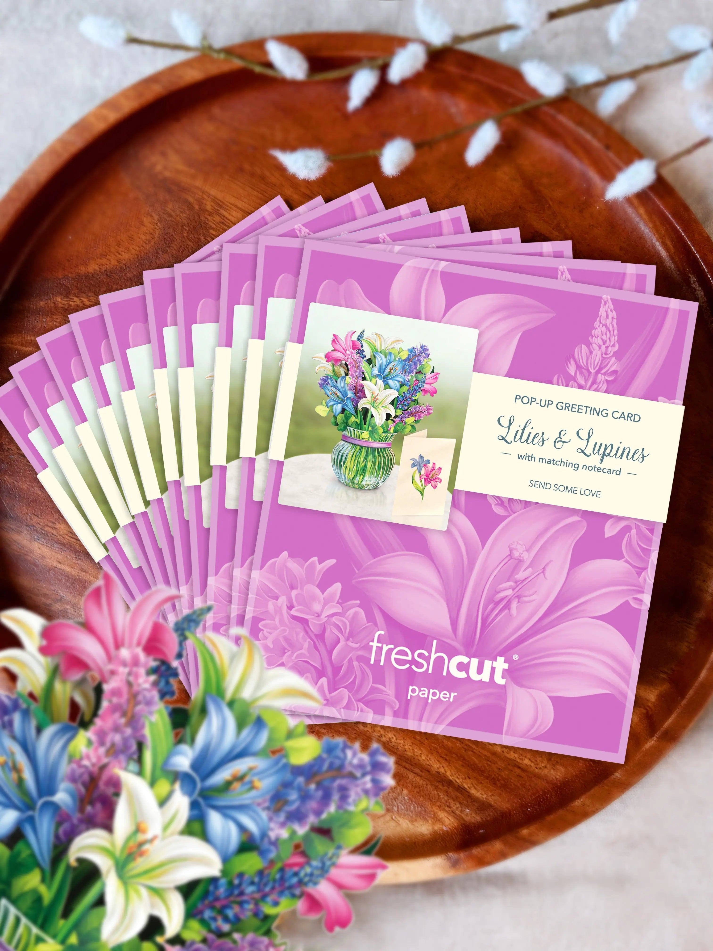 Mini Lilies & Lupines Pop-Up Card