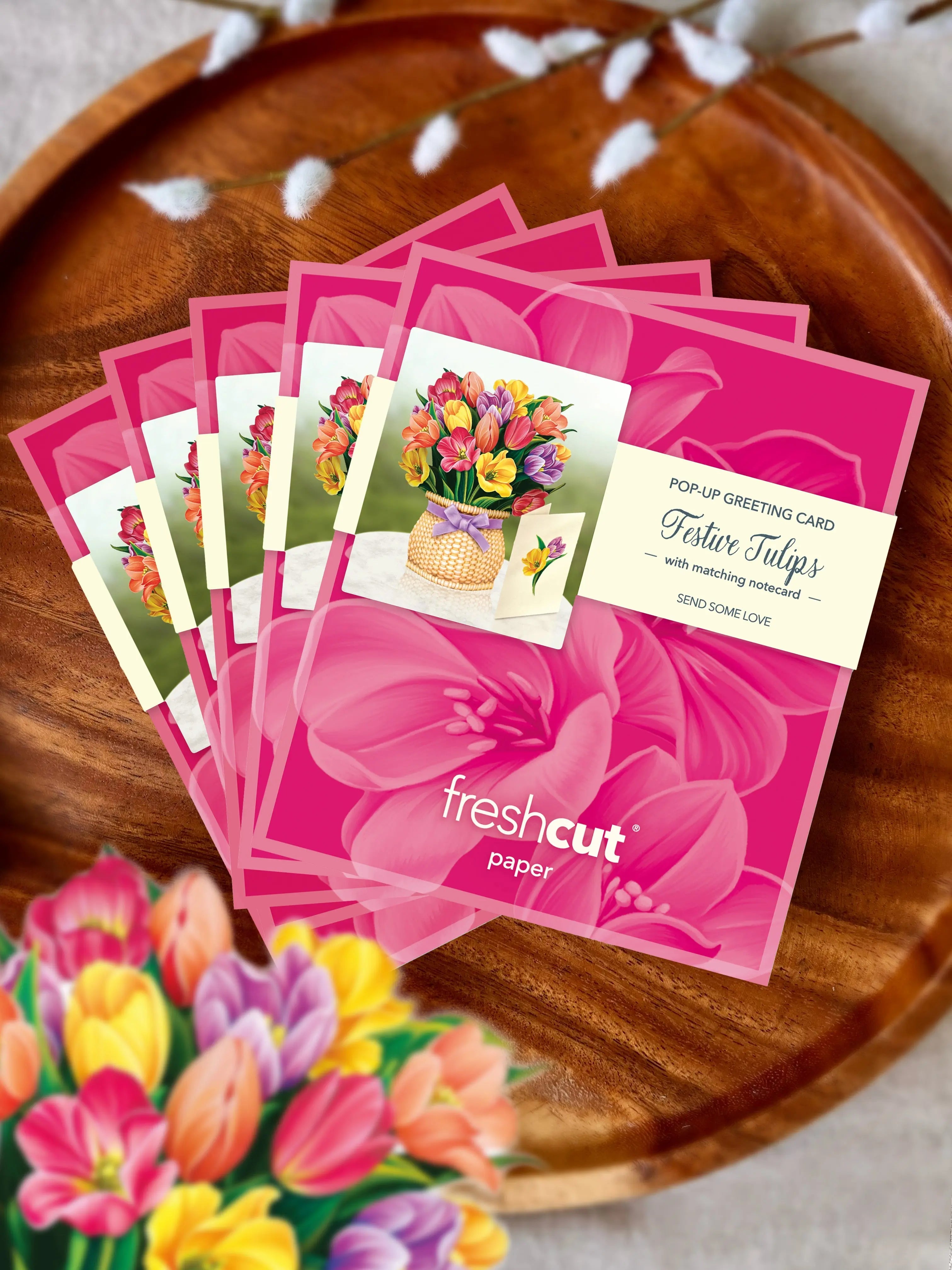 Mini Festive Tulips Pop-Up Card