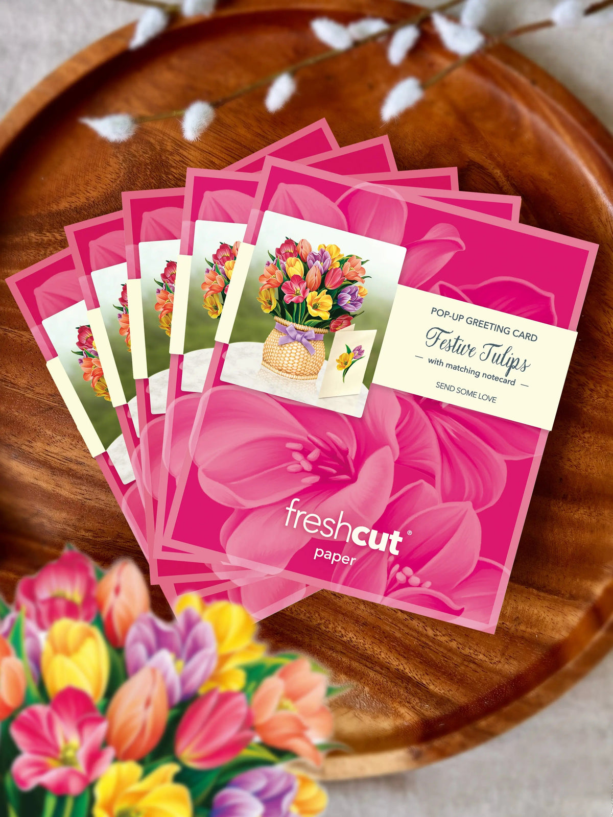 Mini Festive Tulips Pop-Up Card