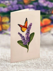 Mini Lavender & Butterflies Pop-Up Card