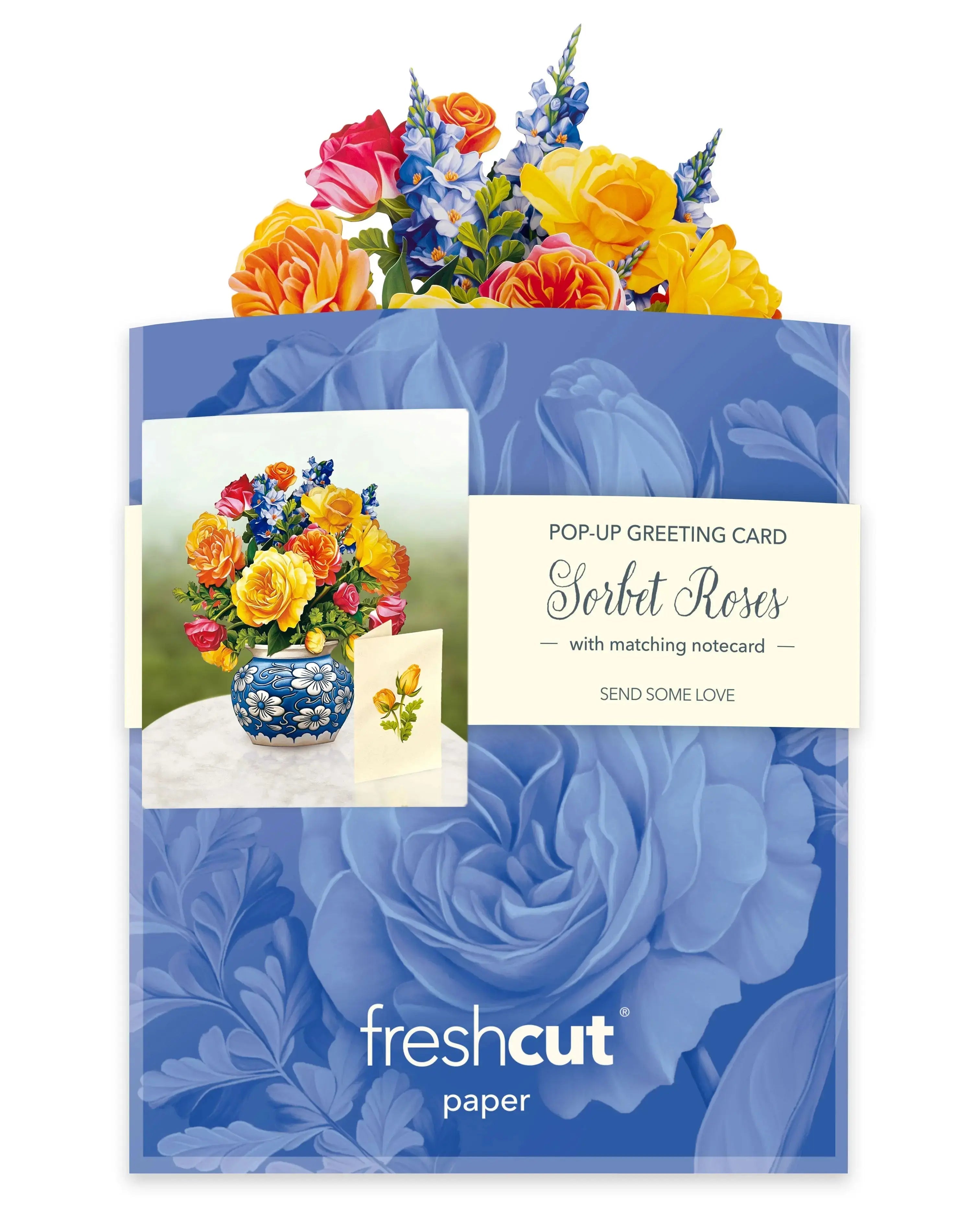 Mini Sorbet Roses Pop-Up Card