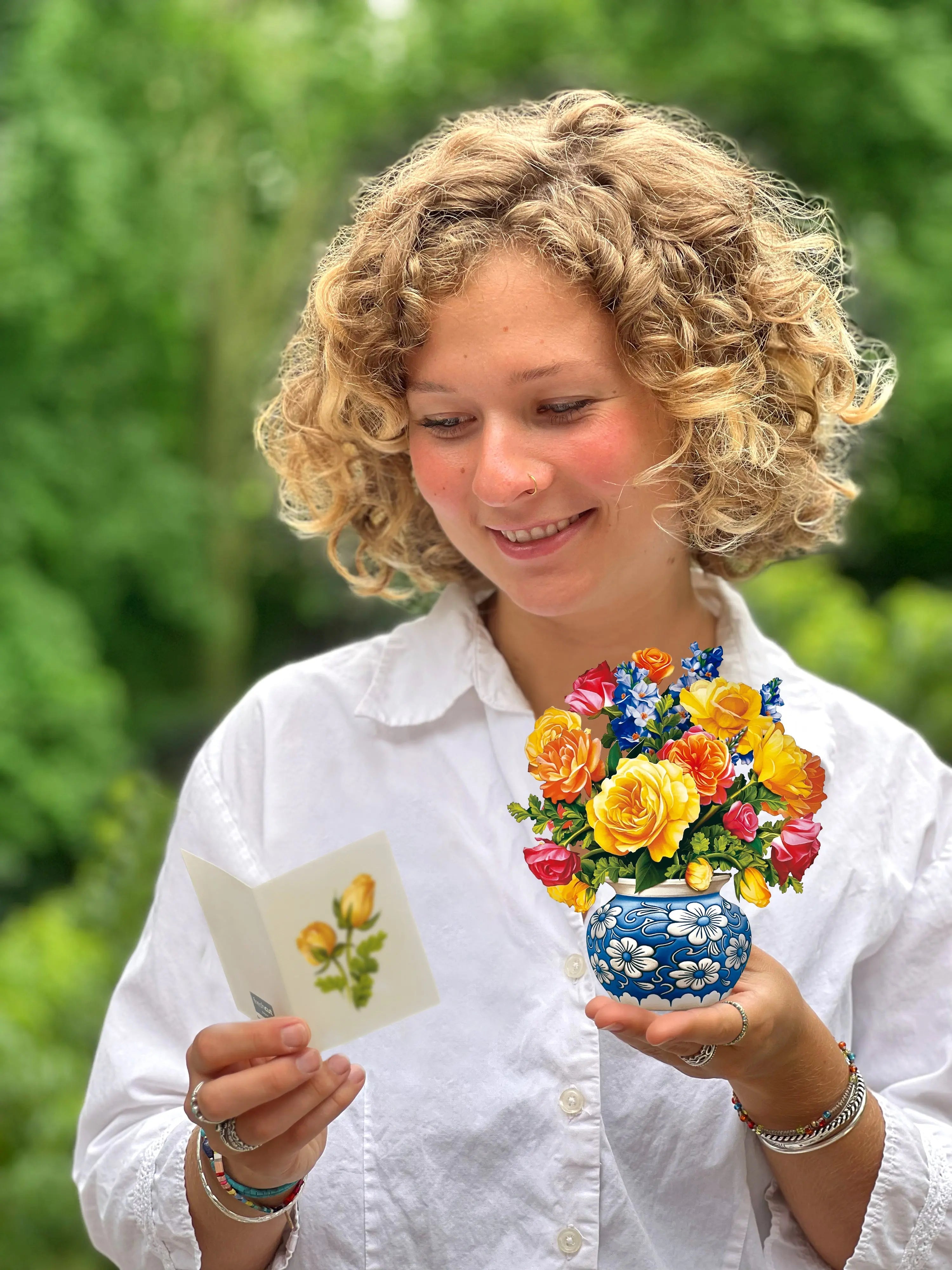 Mini Sorbet Roses Pop-Up Card