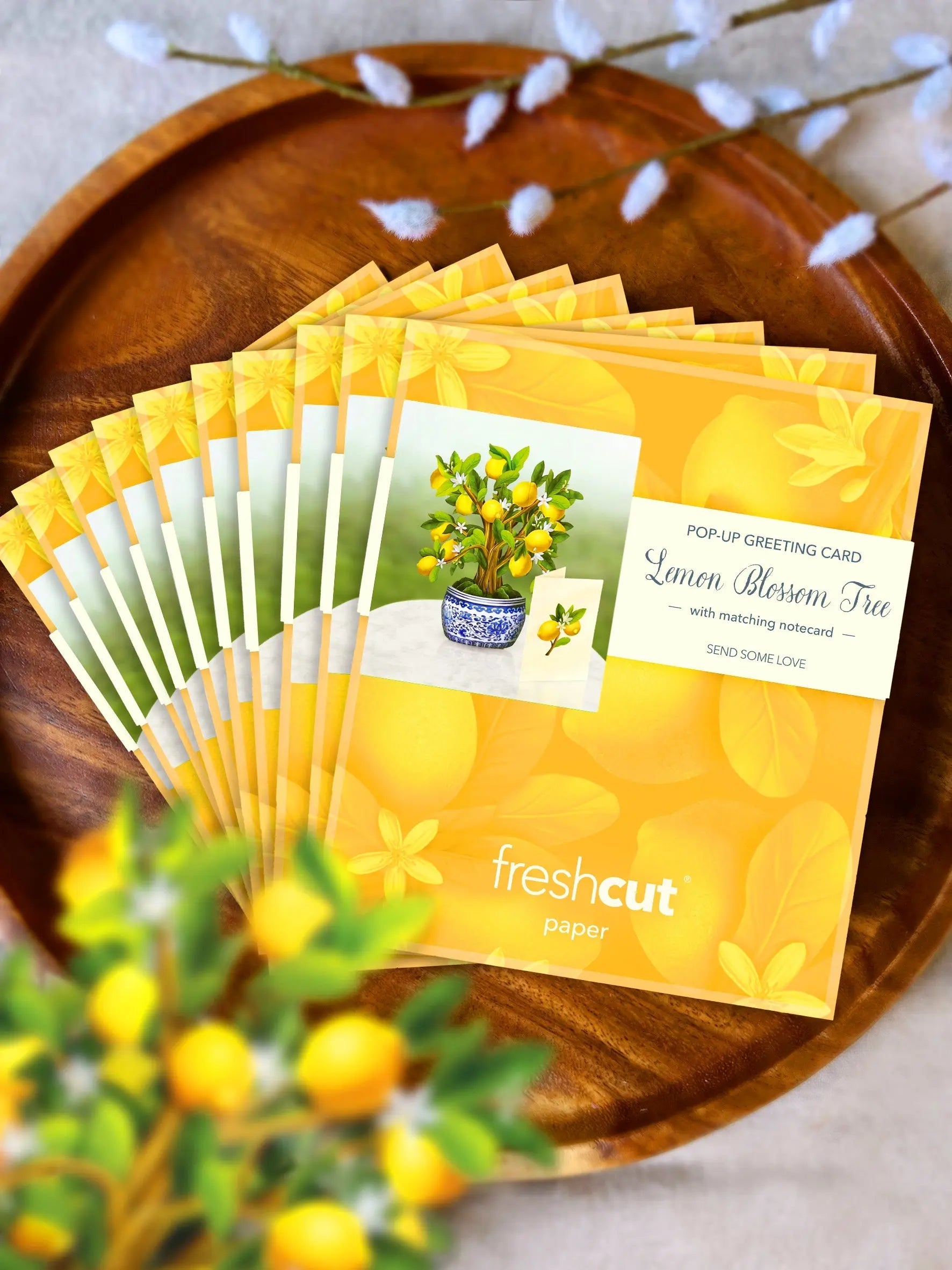 Mini Lemon Blossom Tree Pop-Up Card