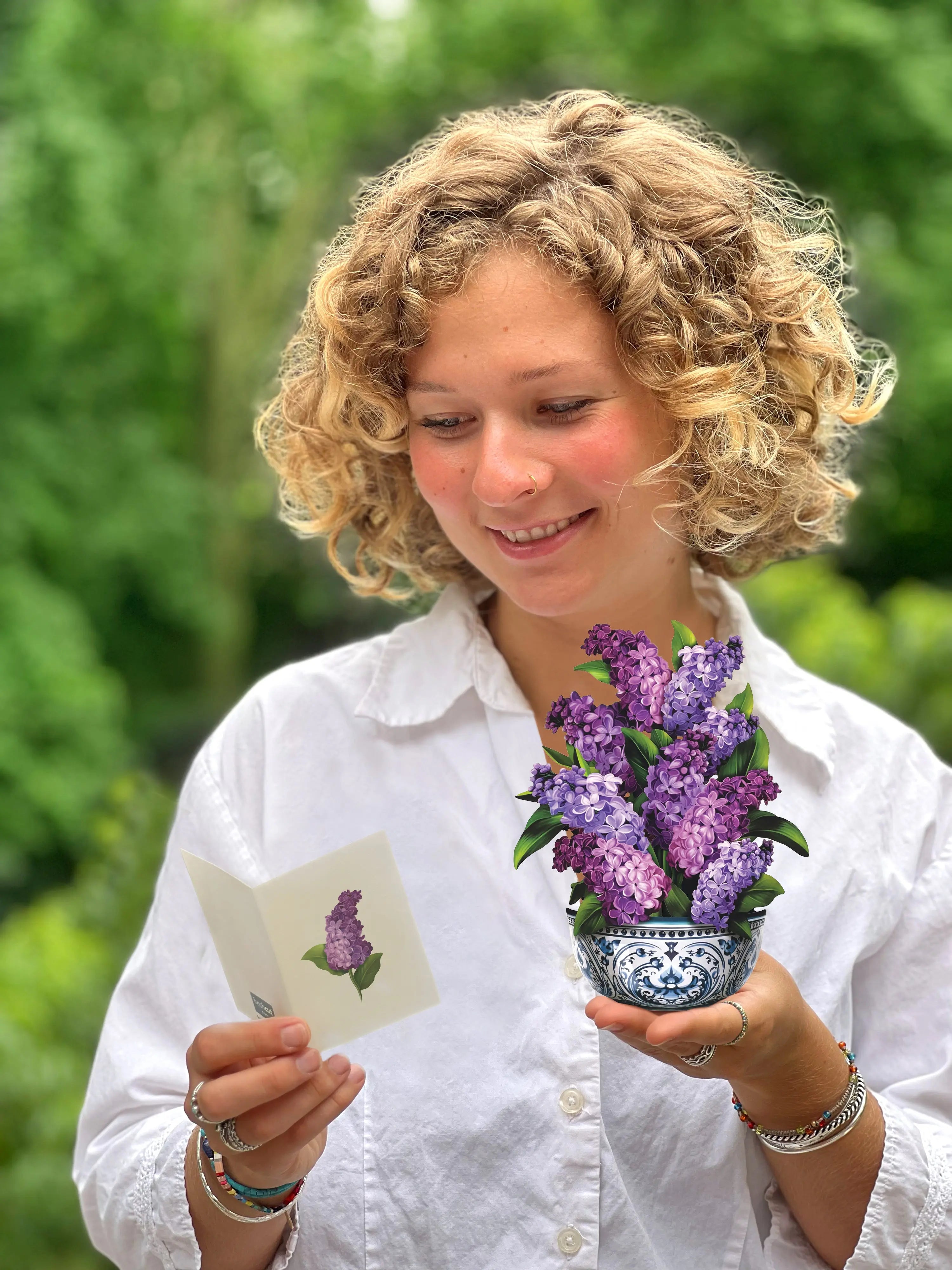 Mini Garden Lilacs Pop-Up Card