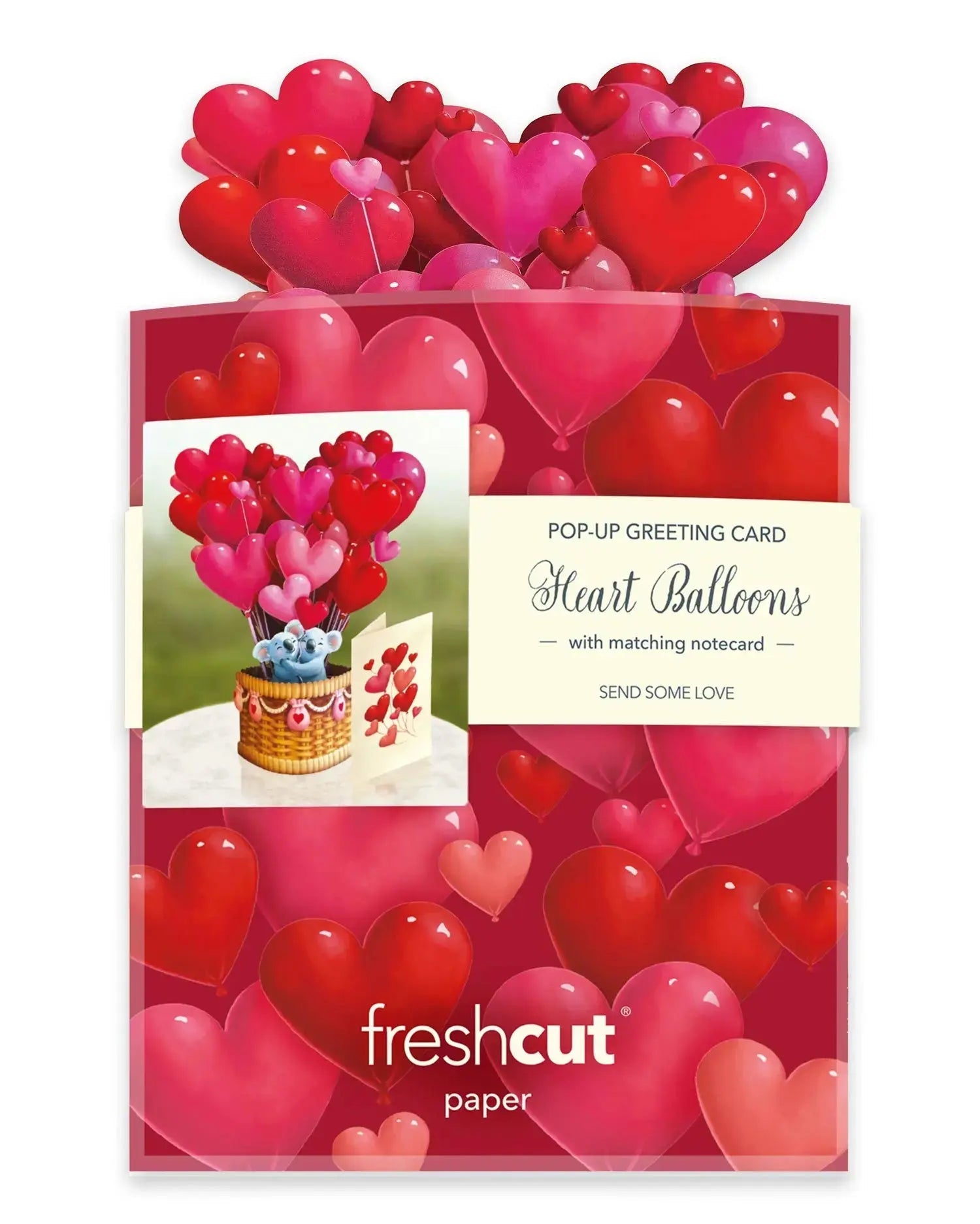 Mini Heart Balloons Pop-Up Card