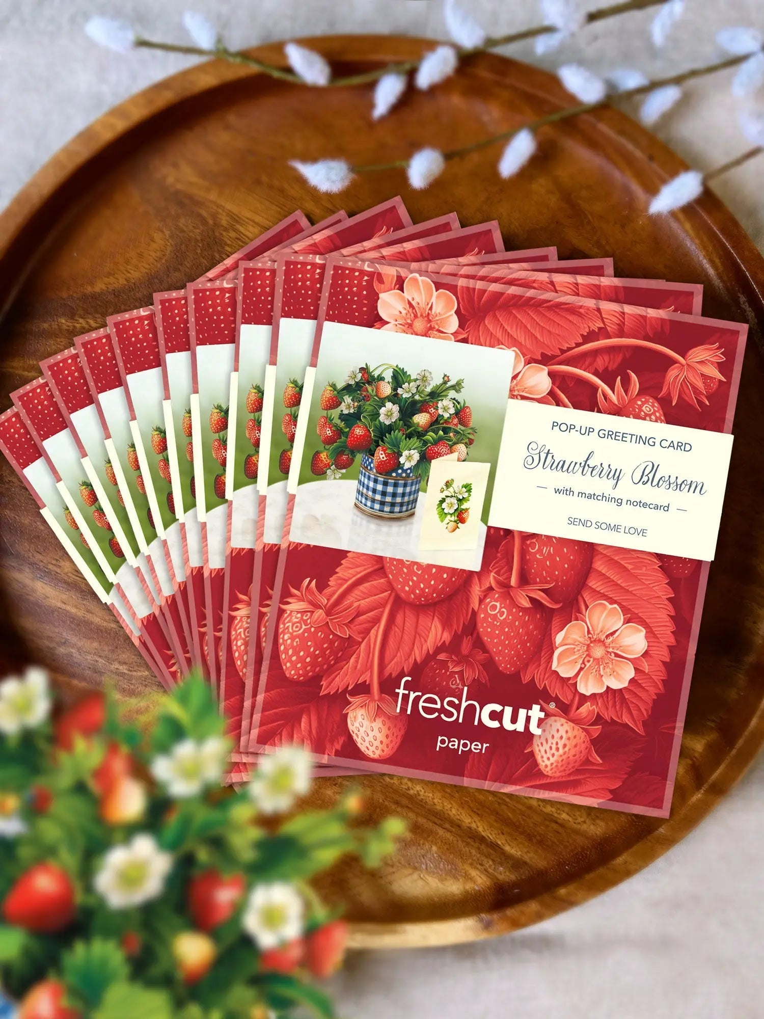 Mini Strawberry Blossom Pop-Up Card