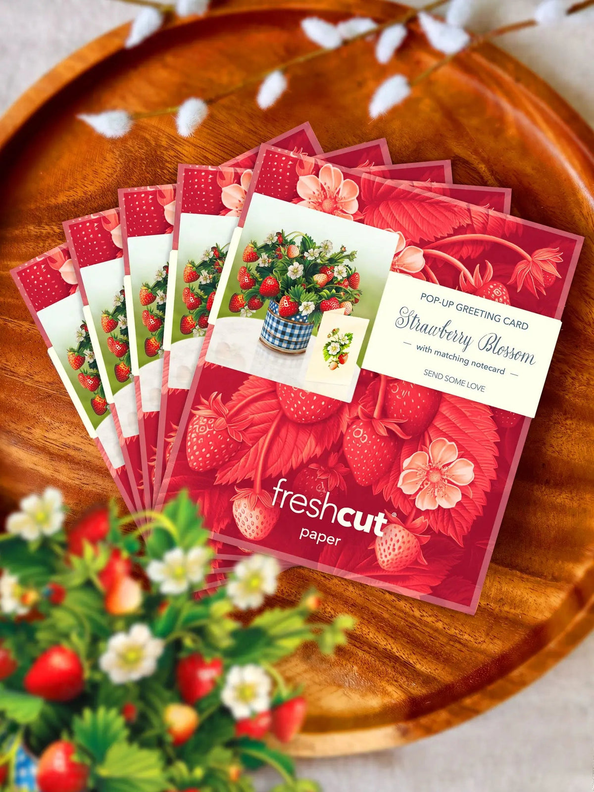 Mini Strawberry Blossom Pop-Up Card