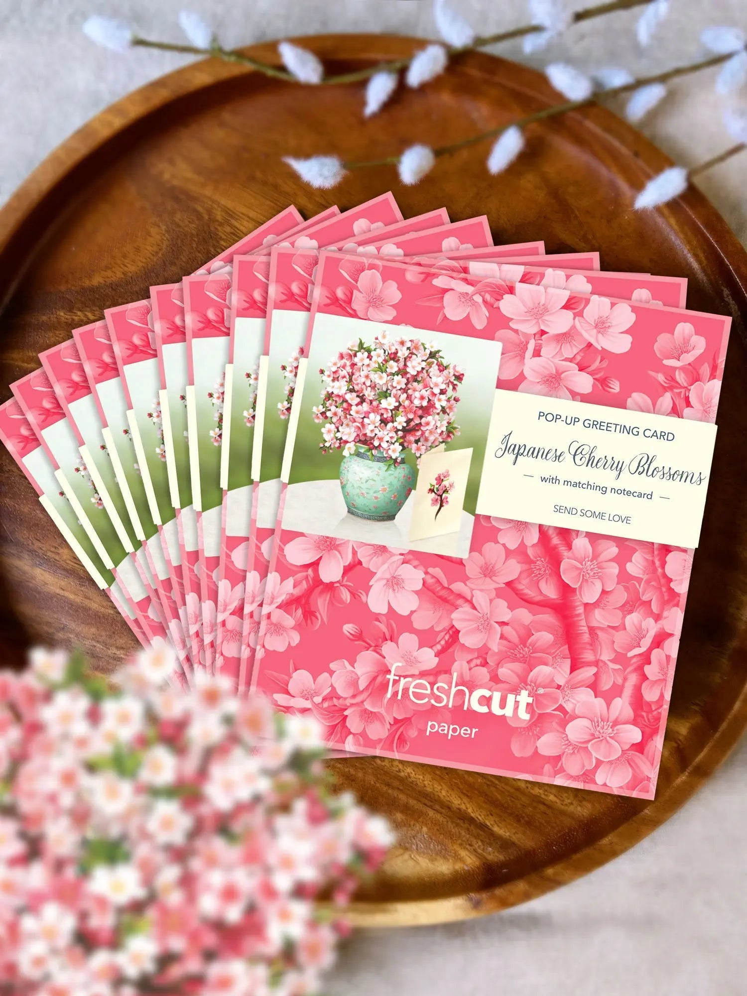 Mini Japanese Cherry Blossoms Pop-Up Card