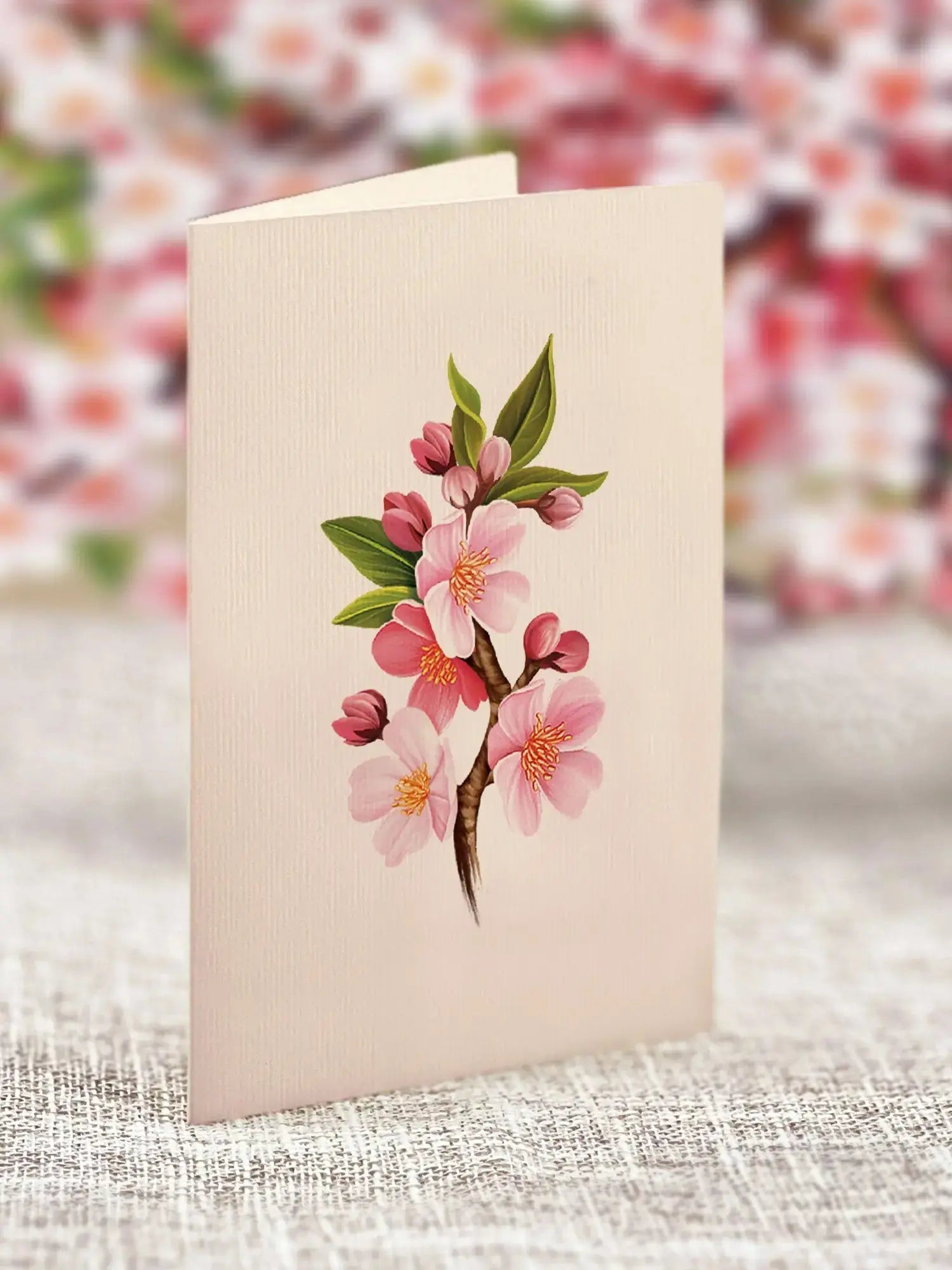 Mini Japanese Cherry Blossoms Pop-Up Card