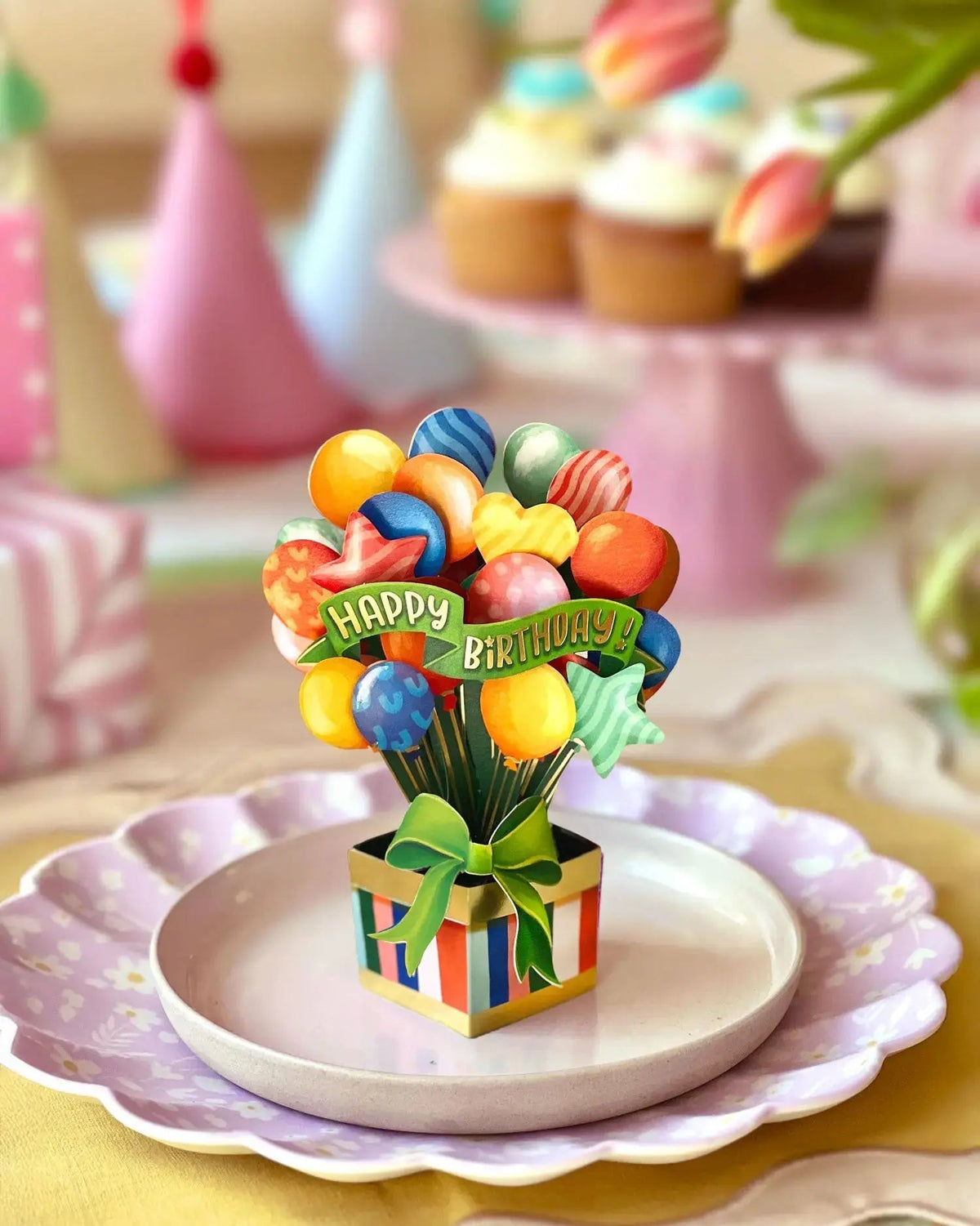 Mini Birthday Balloons Pop-Up Card