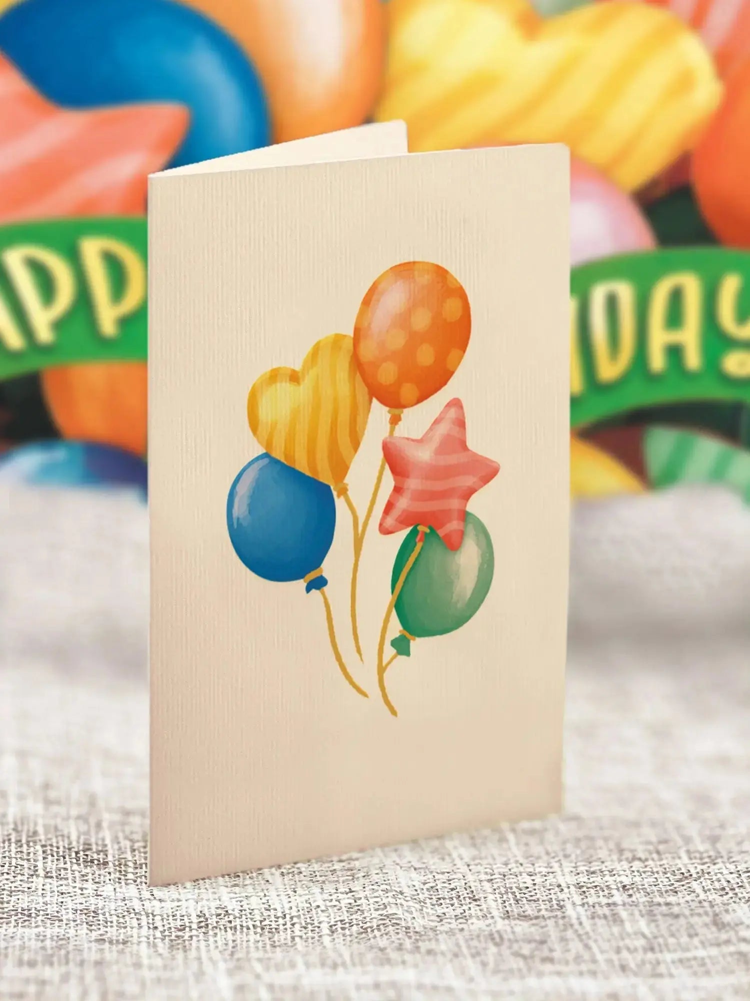 Mini Birthday Balloons Pop-Up Card