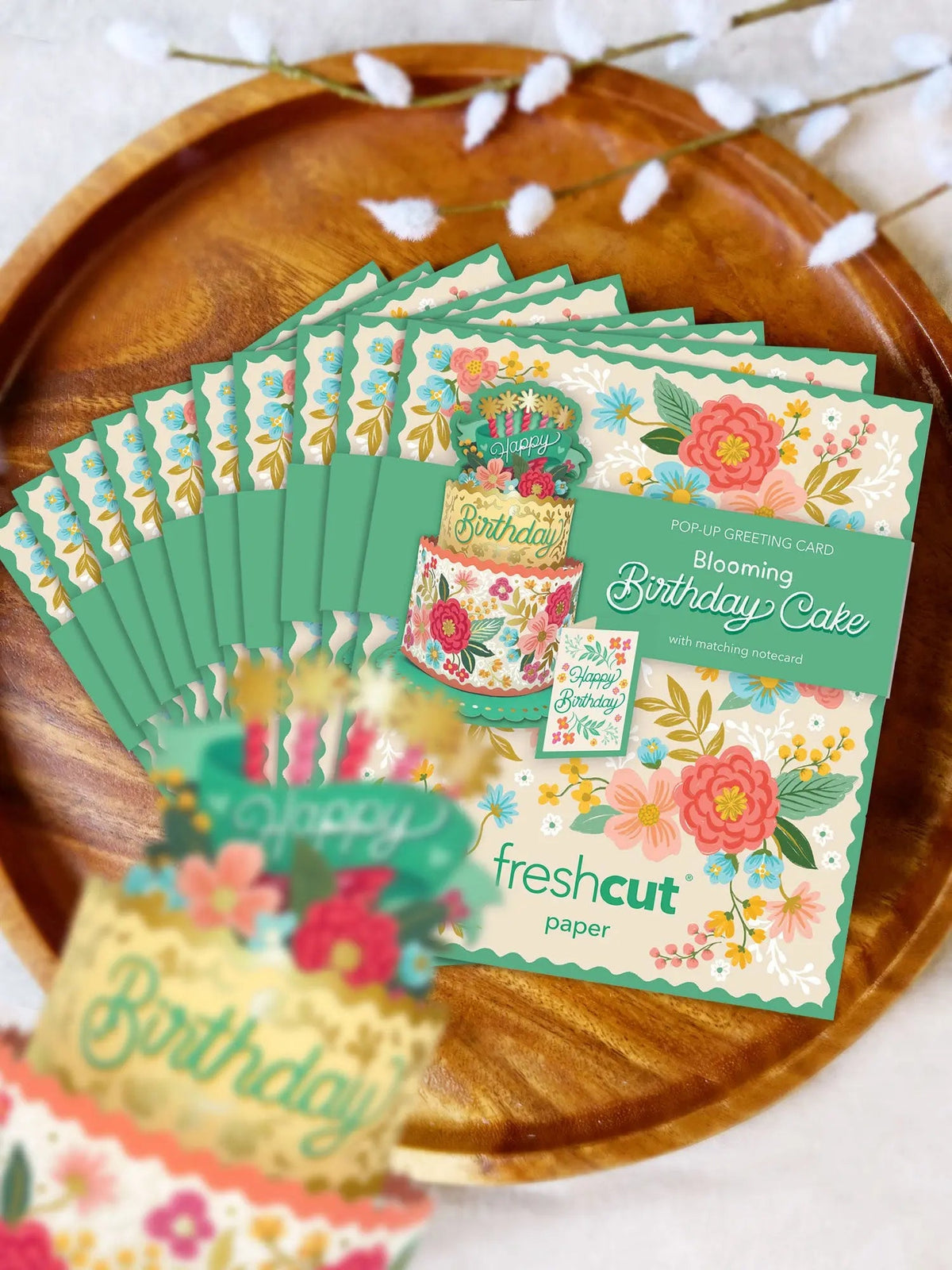 Mini Blooming Cake Pop-Up Card