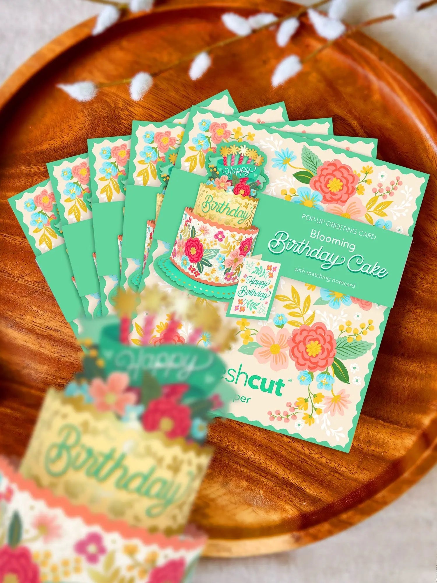 Mini Blooming Cake Pop-Up Card