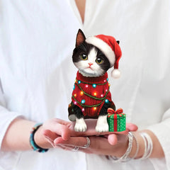 Mini Christmas Kitten Pop-Up Card