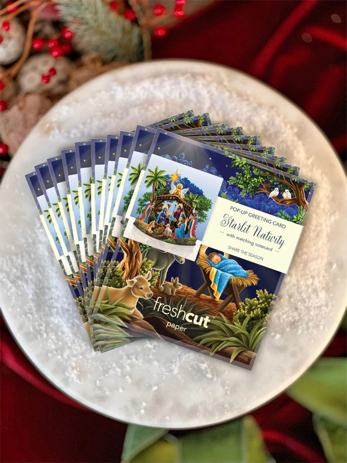 Mini Starlit Nativity Pop-Up Card