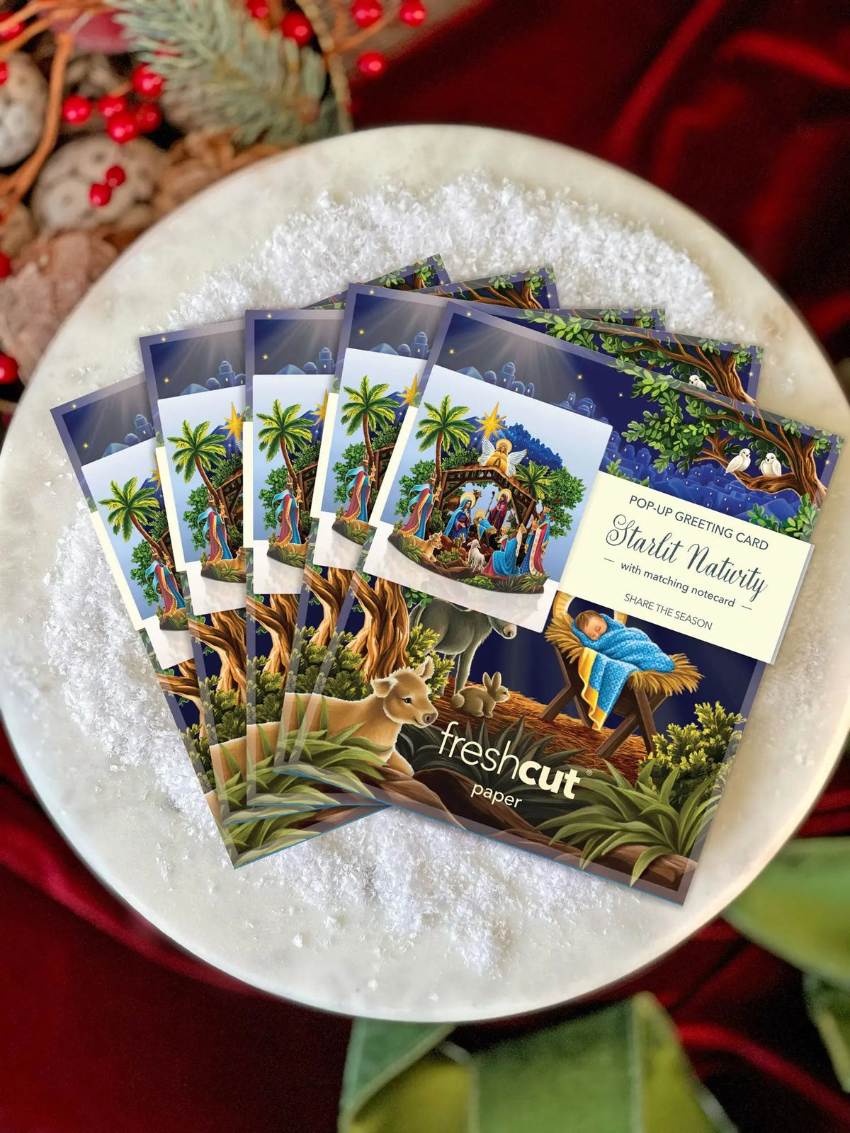 Mini Starlit Nativity Pop-Up Card