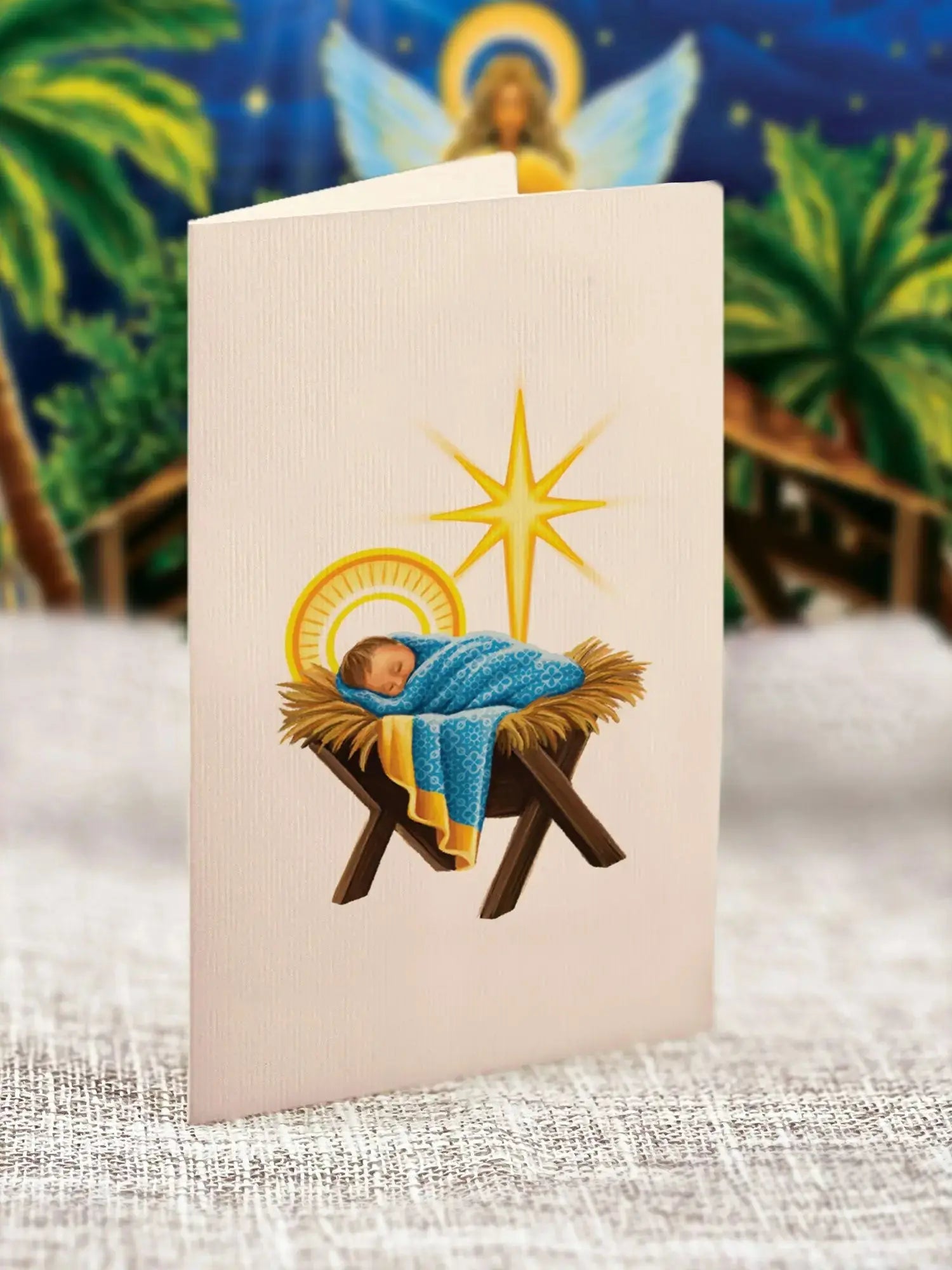 Mini Starlit Nativity Pop-Up Card
