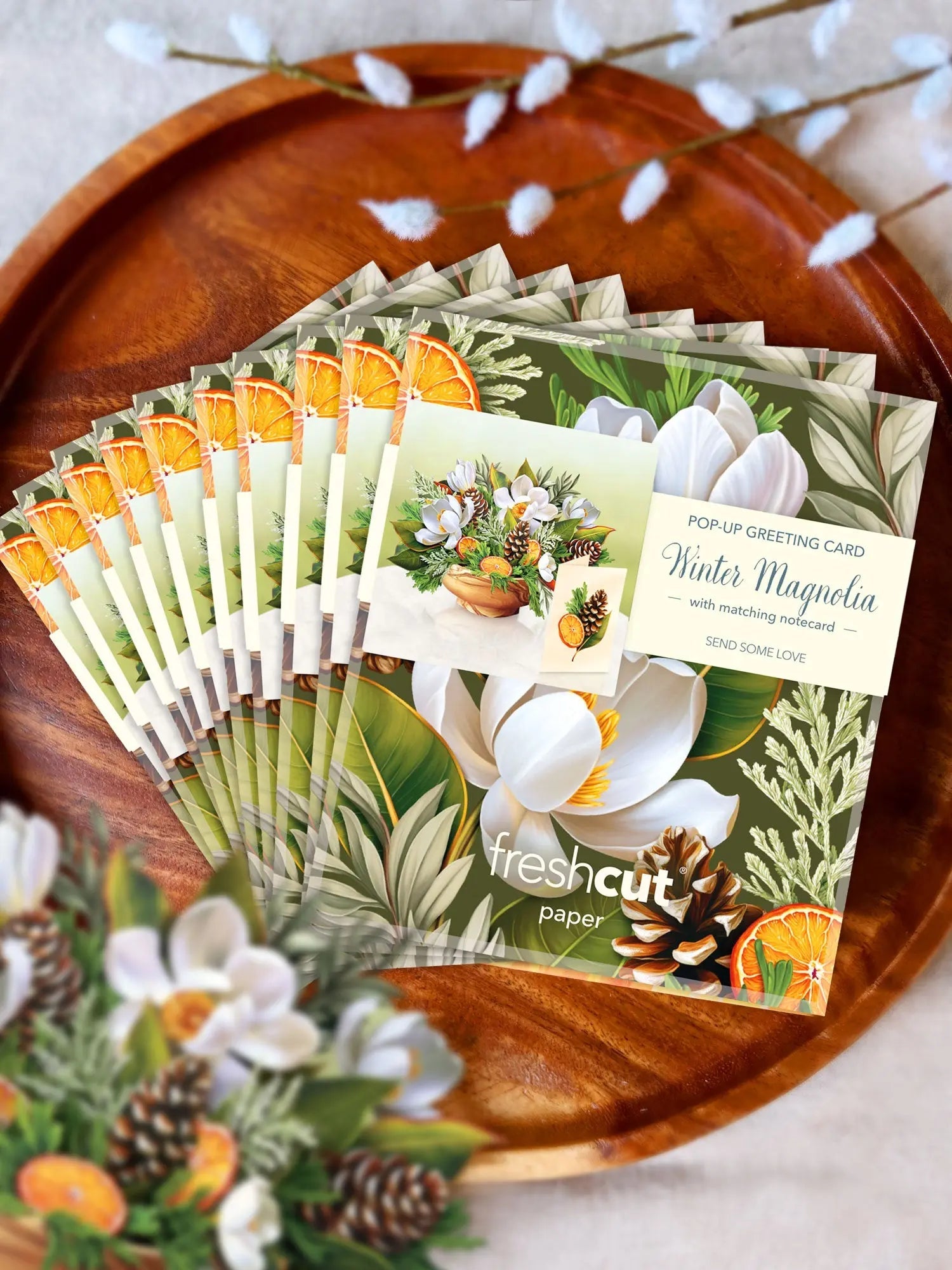 Mini Winter Magnolia Pop-Up Card