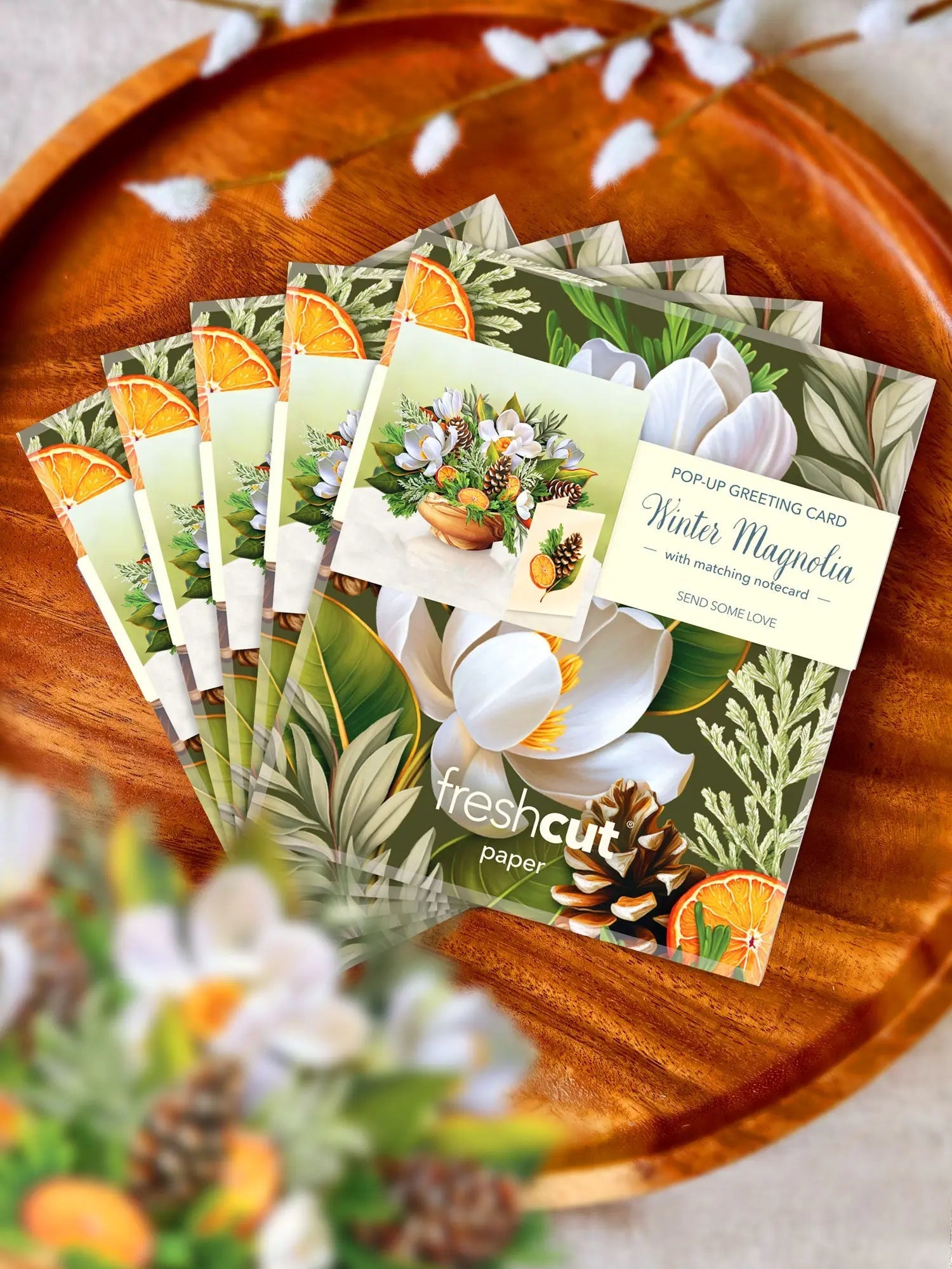 Mini Winter Magnolia Pop-Up Card