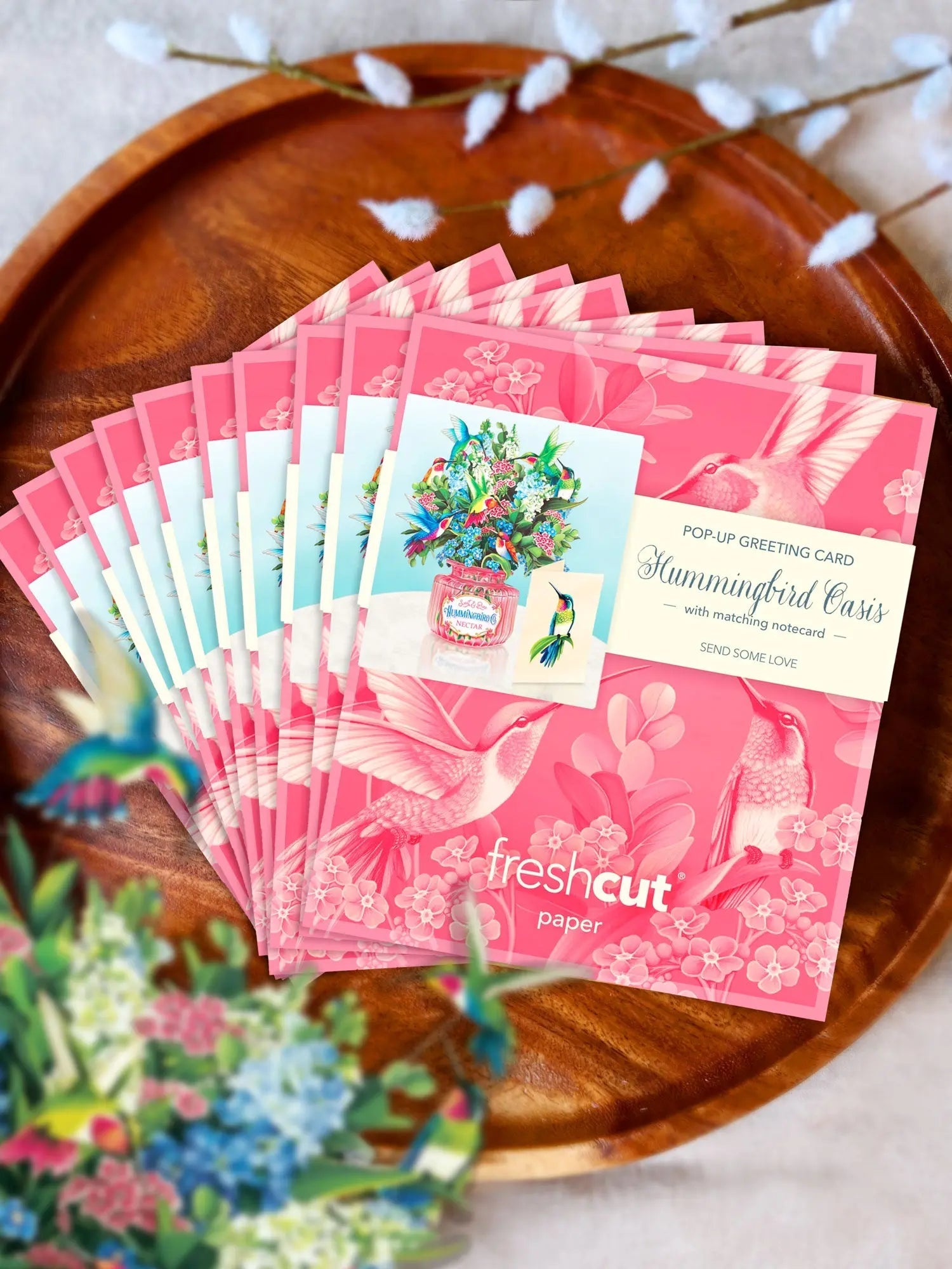 Mini Hummingbird Oasis Pop-Up Card