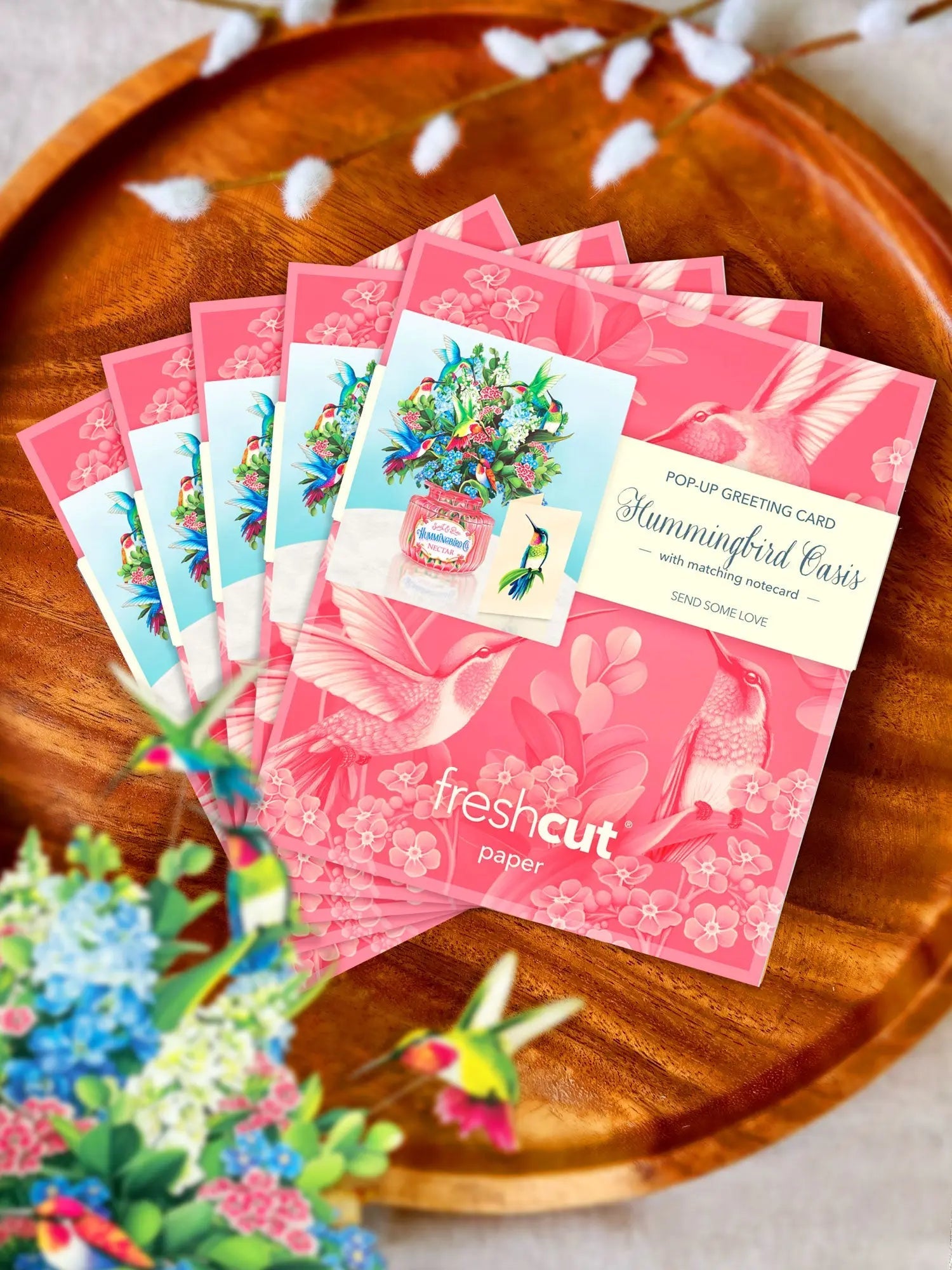 Mini Hummingbird Oasis Pop-Up Card