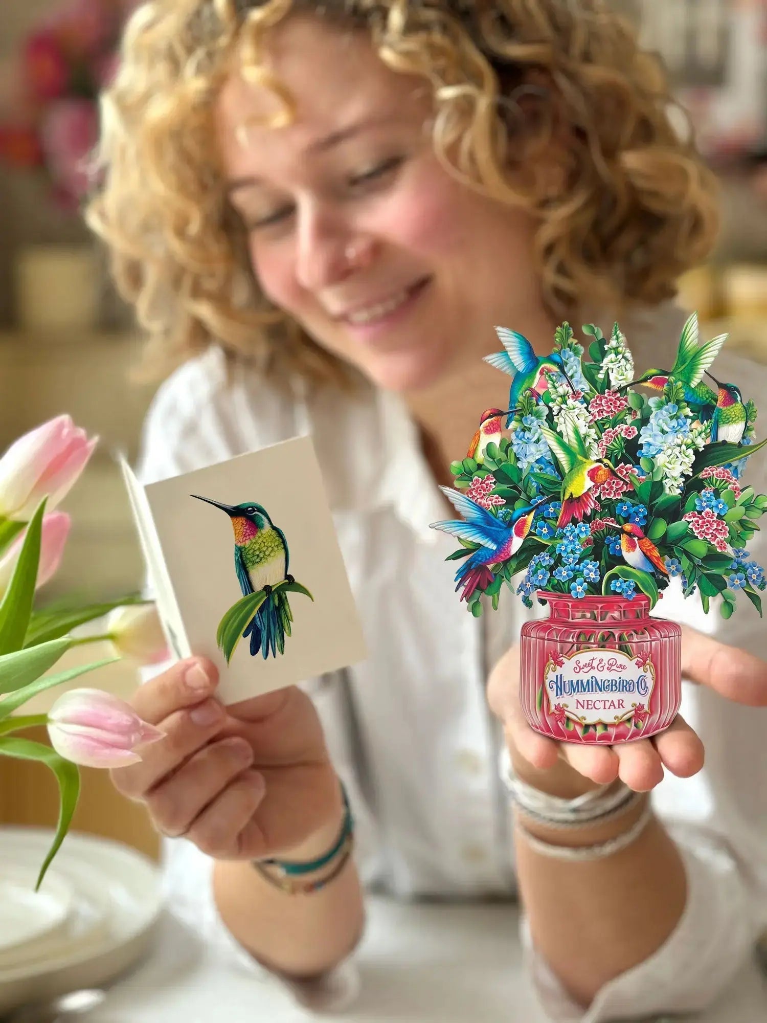 Mini Hummingbird Oasis Pop-Up Card
