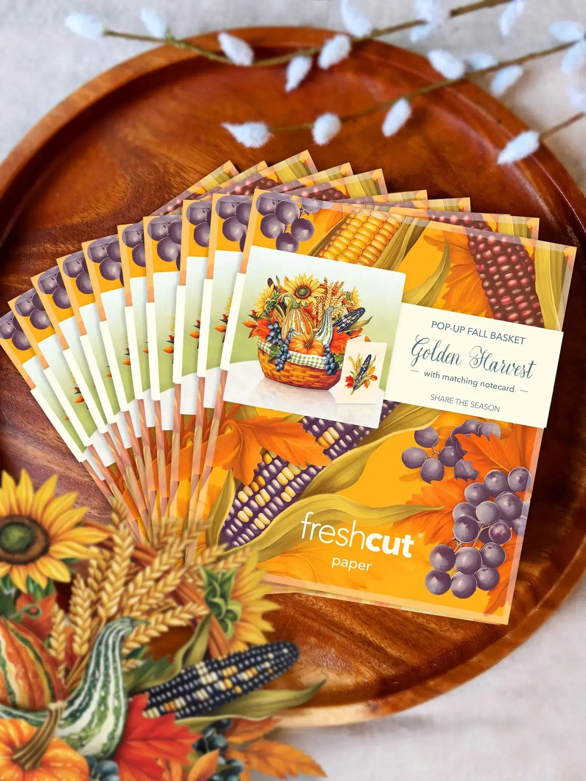 Mini Golden Harvest Pop-Up Card