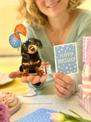 Mini Birthday Puppy Pop-Up Card
