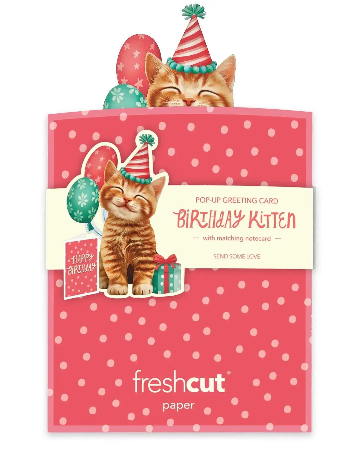 Mini Birthday Kitten Pop-Up Card