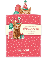 Mini Birthday Kitten Pop-Up Card